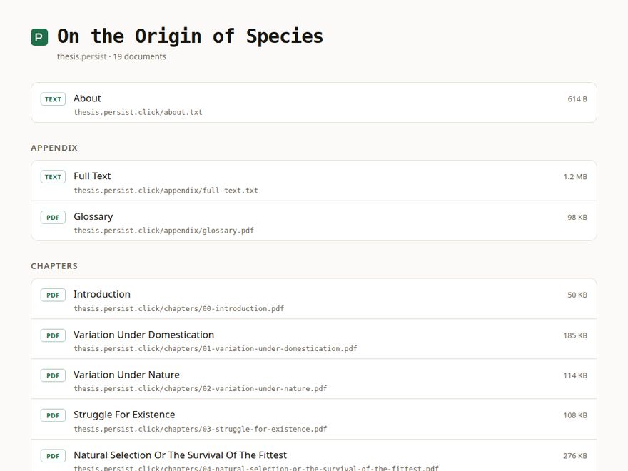 A set of documents